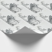 Bull Elk and Fox Geschenkpapier (Ecke)