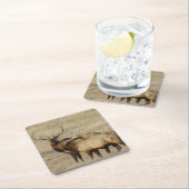 Bull Elk Brother Bulls Rechteckiger Pappuntersetzer (Vor Ort)