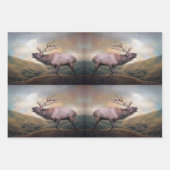 Bull Elk Bugling Wildlife Decoupage Paper Geschenkpapier Set (Vorderseite 3)