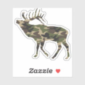 Bull Elk Camouflage Aufkleber (Blatt)