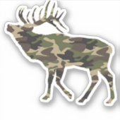 Bull Elk Camouflage Aufkleber (Vorderseite)