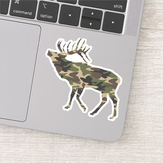 Bull Elk Camouflage Aufkleber (Detail)