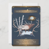 Bull Elk Christmas Card Feiertagskarte (Vorderseite)