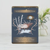 Bull Elk Christmas Card Feiertagskarte (Stehend Vorderseite)