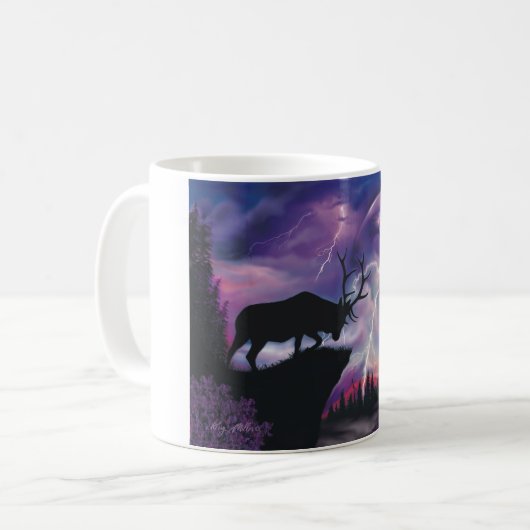 Bull Elk Coffee Tasse (Vorderseite Links)
