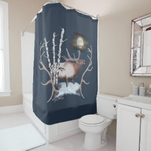 Bull Elk Duwer Vorhang