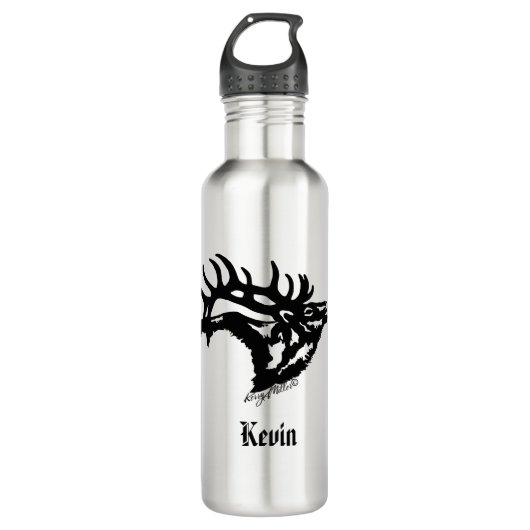 Bull Elk Edelstahlflasche (Vorderseite)