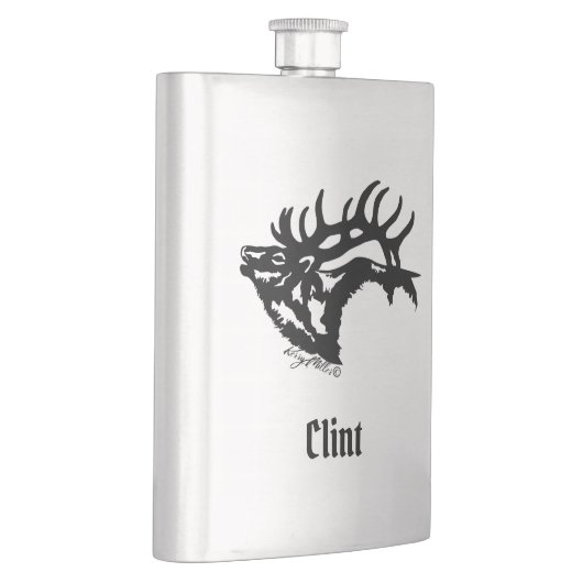 Bull Elk Flachmann (Rechts)