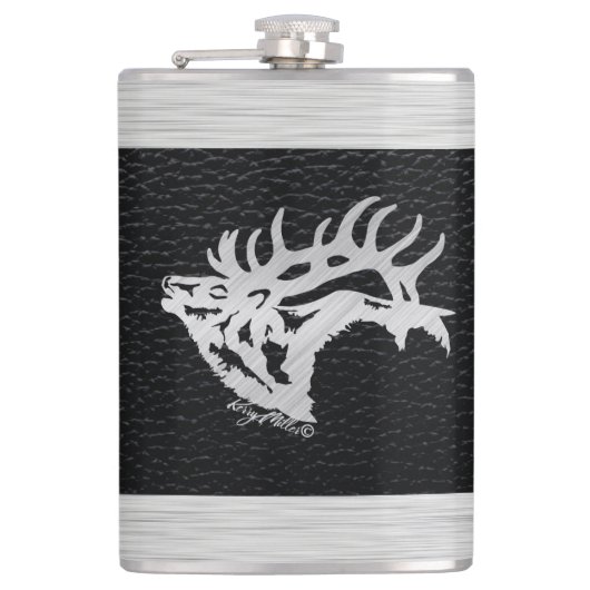 Bull Elk Flask Flachmann (Vorderseite)