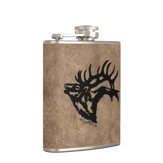 Bull Elk Flask Flachmann (Rechts)