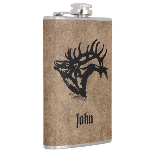 Bull Elk Flask Flachmann (Rechts)