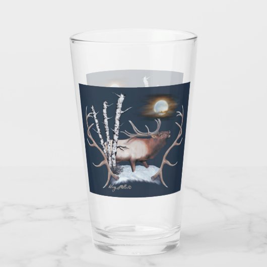 Bull Elk Glass Glas (Rückseite)