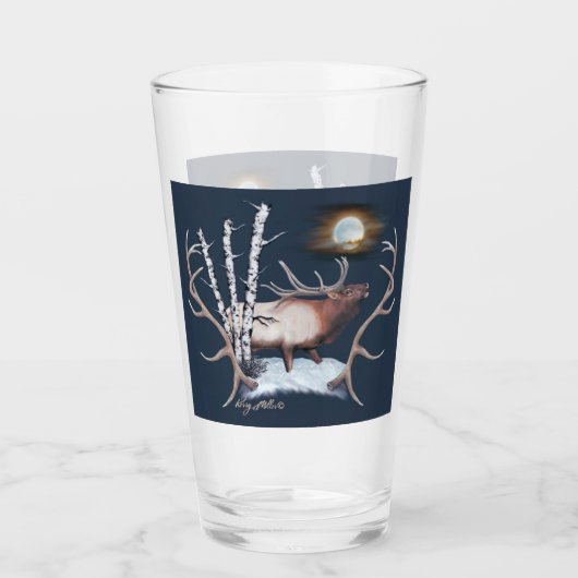 Bull Elk Glass Glas (Vorderseite)