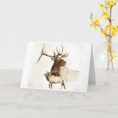Bull Elk Grußkarte Karte (Gelbe Blume)