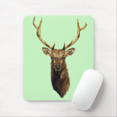 Bull Elk Head Tierart Wildtiere Mousepad (Mit Mouse)