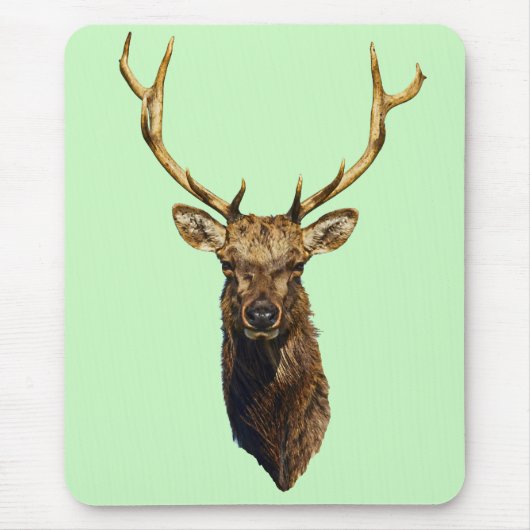 Bull Elk Head Tierart Wildtiere Mousepad (Vorne)
