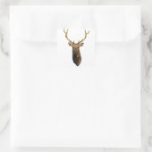 Bull Elk Head Tierart Wildtiere Quadratischer Aufkleber (Tasche)