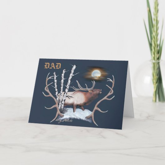 Bull Elk Holiday Card Feiertagskarte (Vorderseite)