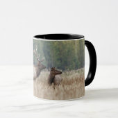 Bull Elk in Meadow | Yellowstone-Nationalpark Tasse (VorderseiteRechts)