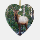 Bull Elk in Rhododendren Keramikornament (Rechts)