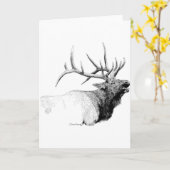 Bull Elk Karte (Gelbe Blume)