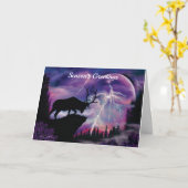 Bull Elk mit Blick auf den Blitzstrahl Karte (Gelbe Blume)