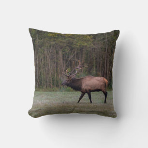 Bull Elk Morning Walk Kissen