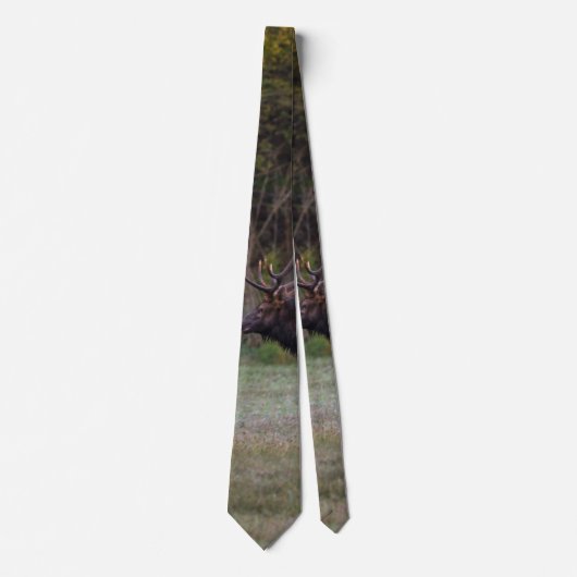 Bull Elk Morning Walk Neck Tie Krawatte (Vorderseite)
