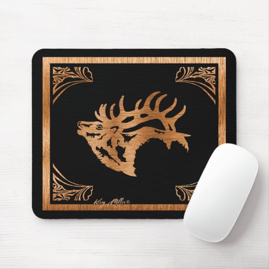 Bull Elk Mousepad (Mit Mouse)