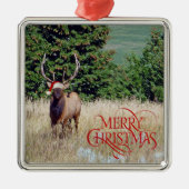 Bull Elk Ornament Aus Metall (Vorne)