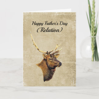 Bull Elk photo (head and shoulders) Father's Day Karte