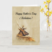 Bull Elk photo Reclining in Grassy Field Karte (Gelbe Blume)