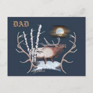 Bull Elk Postcard Postkarte
