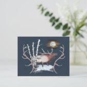 Bull Elk Postkarte (Stehend Vorderseite)