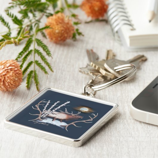 Bull Elk Schlüsselanhänger (Seite)