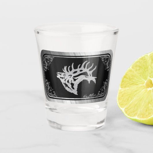 Bull Elk Schnapsglas (Vorderseite)