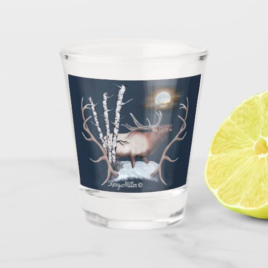 Bull Elk Shot Glass Schnapsglas (Vorderseite)