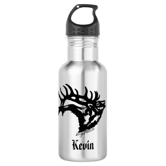 Bull Elk Stainless Steel Water Flasche Edelstahlflasche (Vorderseite)