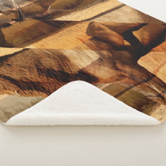 Bull Elk Sunrise Collage Sherpadecke (3/4)