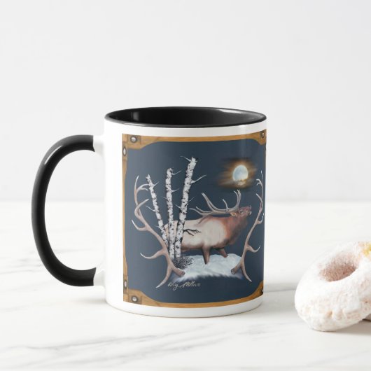 Bull Elk Tasse (Mit Donut)