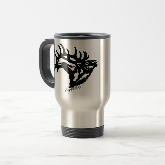 Bull Elk Travel Mug Reisebecher (Vorderseite Links)