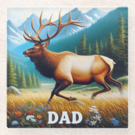 Bull Elk Vater Glasuntersetzer