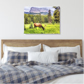 Bull Elk Wrapped Canvas Leinwanddruck (Insitu (Schlafzimmer))