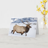 Bull Elk | Wyoming Karte (Gelbe Blume)