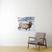 Bull Elk | Wyoming Wandteppich (Beispiel (Horizontal))