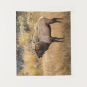 Bull Elk | Yellowstone-Nationalpark Wandteppich (Vorderseite)