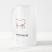 Bull Entrepreneur Brown Mattglas Bierglas (Vorderseite Links)