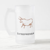 Bull Entrepreneur Brown Mattglas Bierglas (Links)