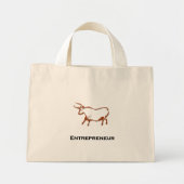 Bull Entrepreneur Brown Mini Stoffbeutel (Vorne)