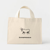 Bull Entrepreneur Shirt Black Mini Stoffbeutel (Vorne)